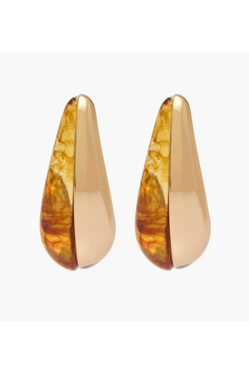 LIFESTYLE Gold Tone Hoop Earrings with Pushback Closure
